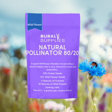 Load image into Gallery viewer, Natural Pollinator 80/20 - Wildflowers &amp; Meadow Grasses
