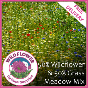 Natural Pollinator 50/50 - Wildflower & Meadow Grasses