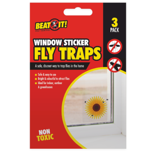 Window Sticker Fly Traps (3 pack)