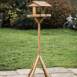 Traditional Wooden Bird Table