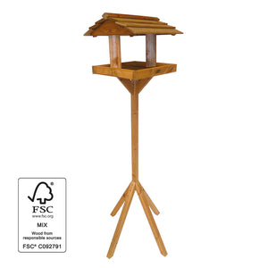 Traditional Wooden Bird Table